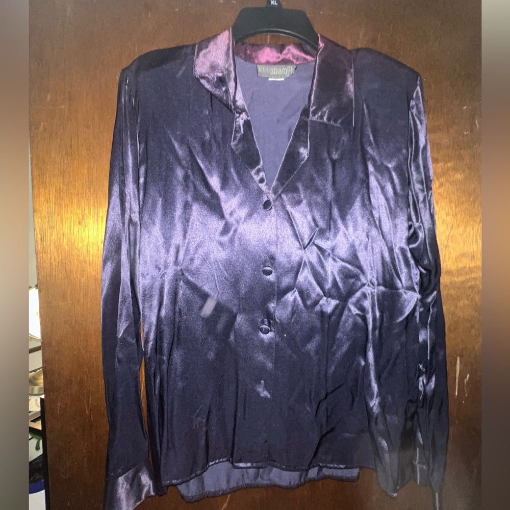 Vintage 80s silk shirt NWT